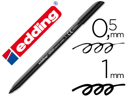 Rotulador edding 1200 tinta negra